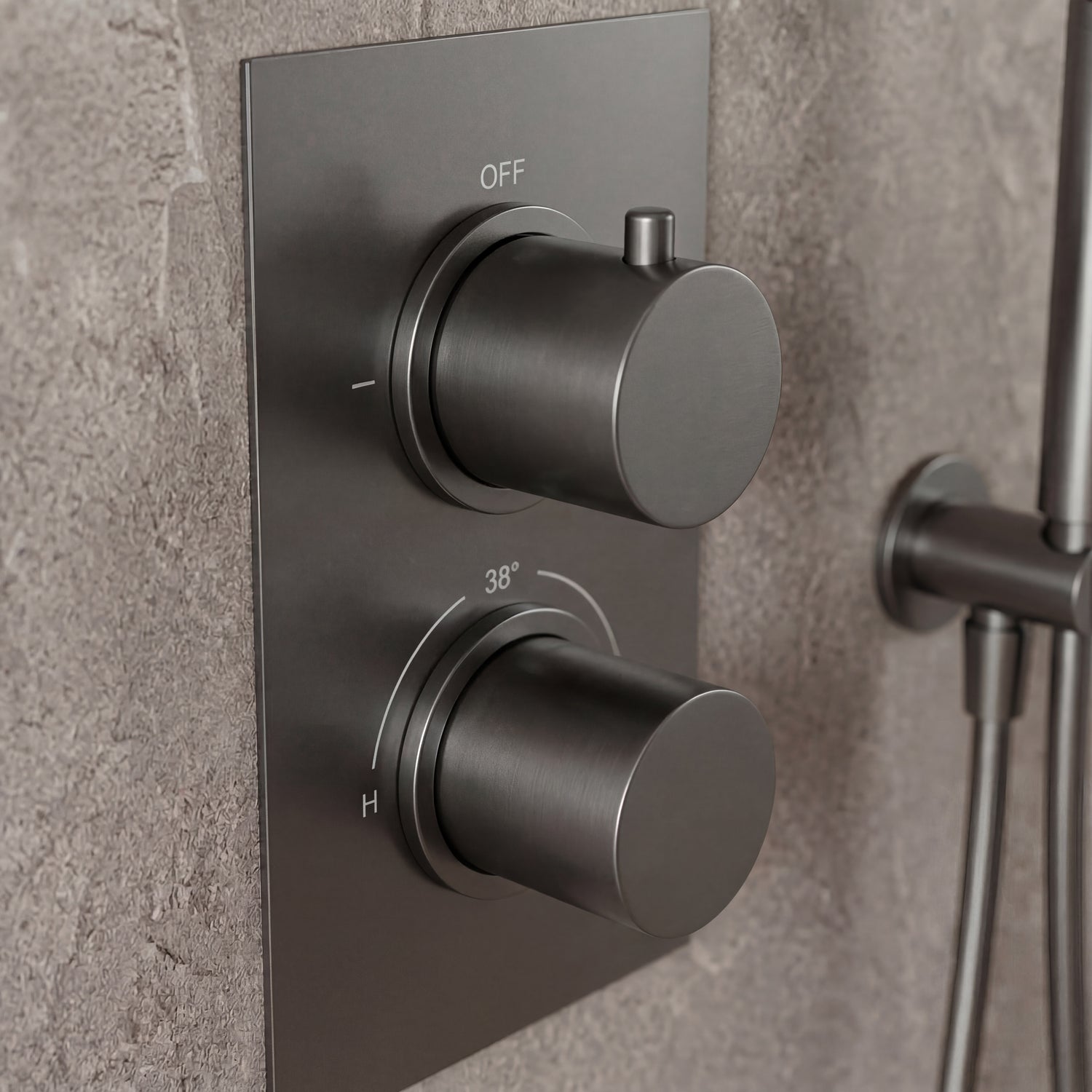 Douche Thermostatique Gris brossé