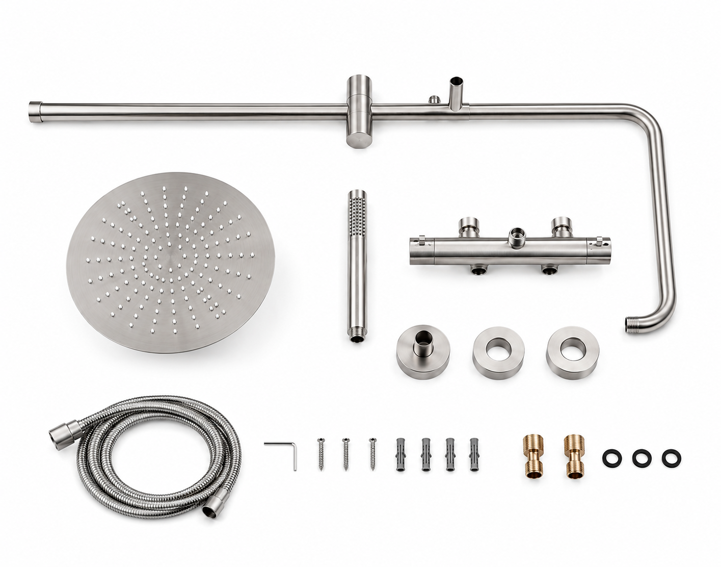 Colonne de Douche Thermostatique Inox Brossé