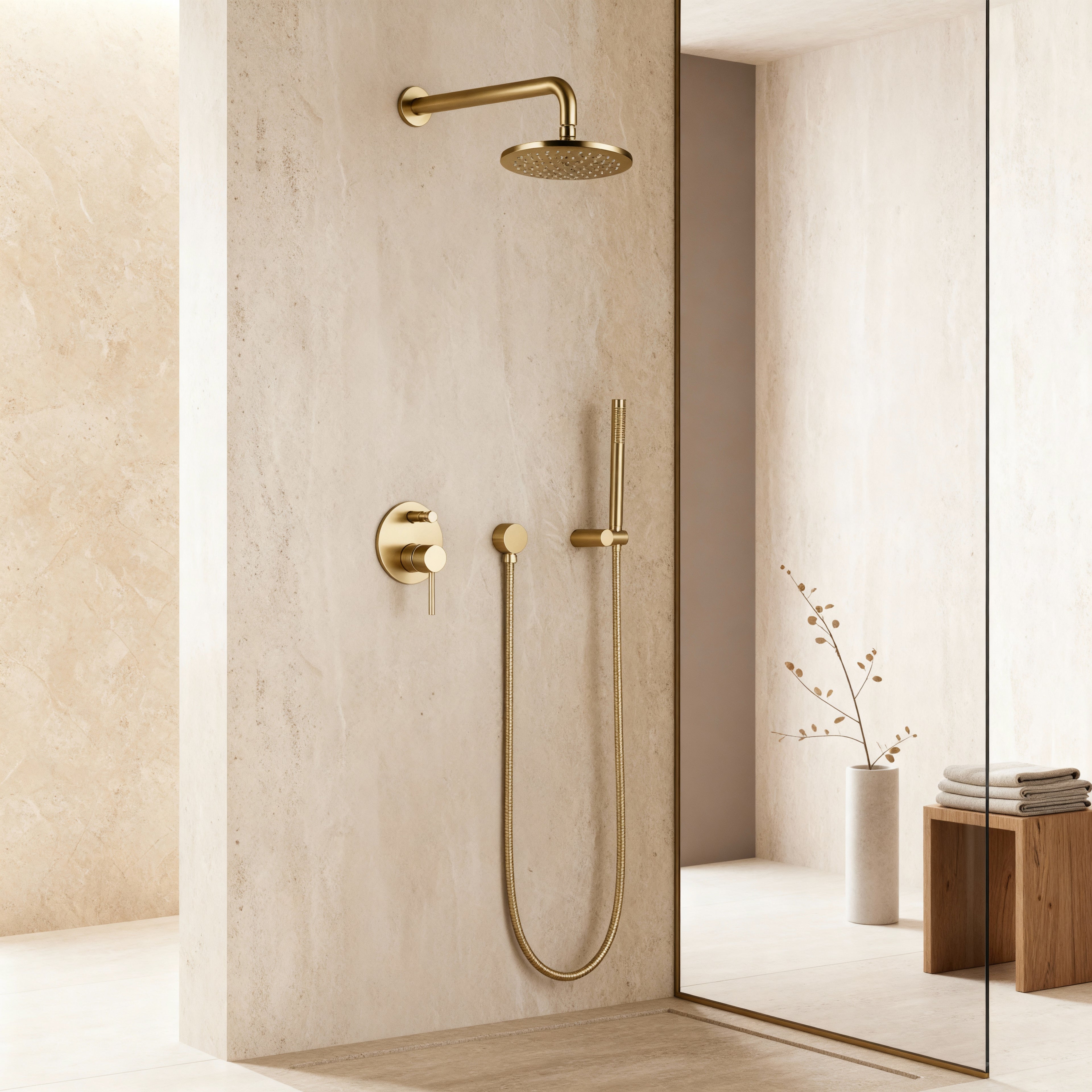 Colonne De Douche Dorée Murale