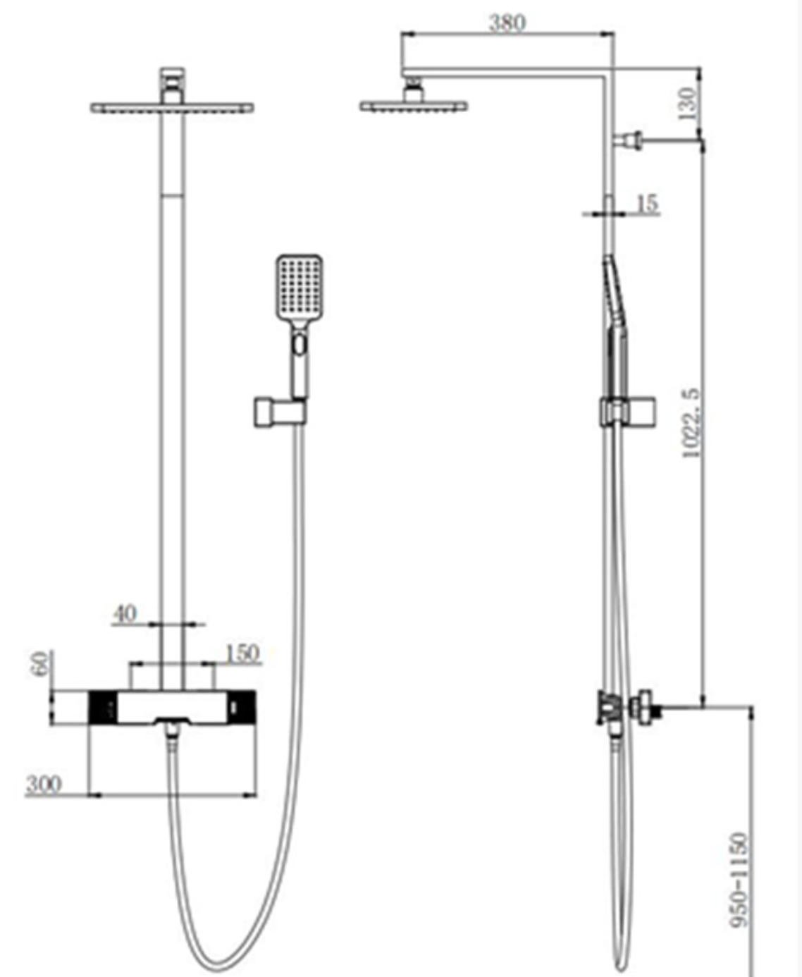 Dimensions-Colonne-De-Douche