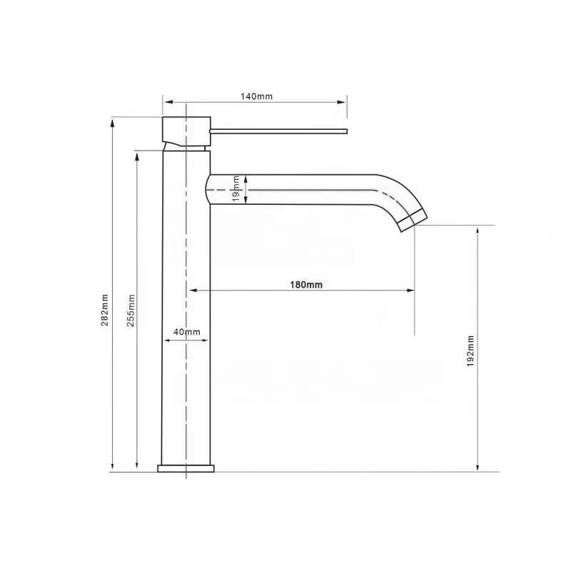 Mitigeur de salle de bain gris brossé