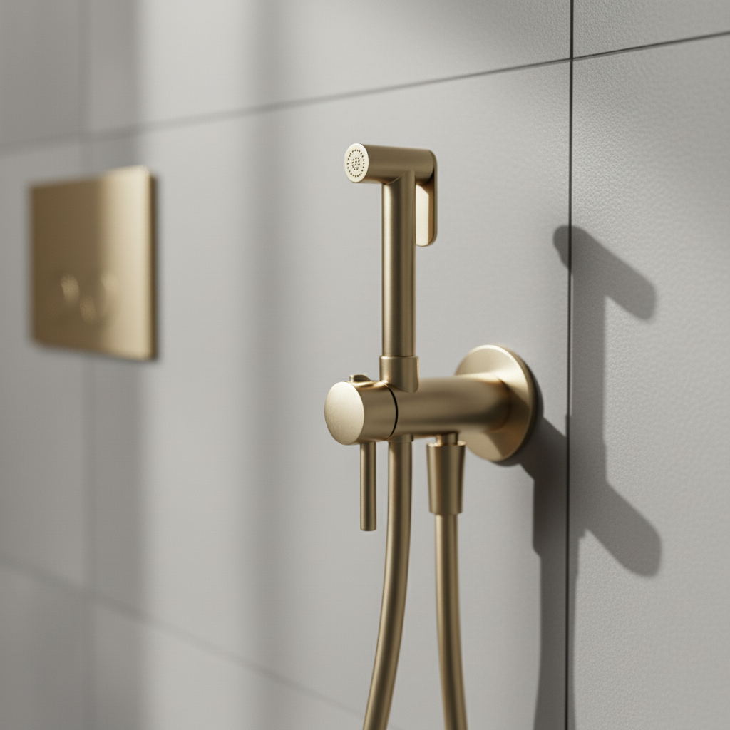 Douchette WC Dorée