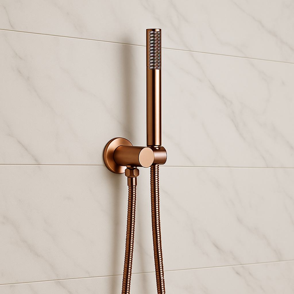 Pommeau De Douche Or Rose Brossé