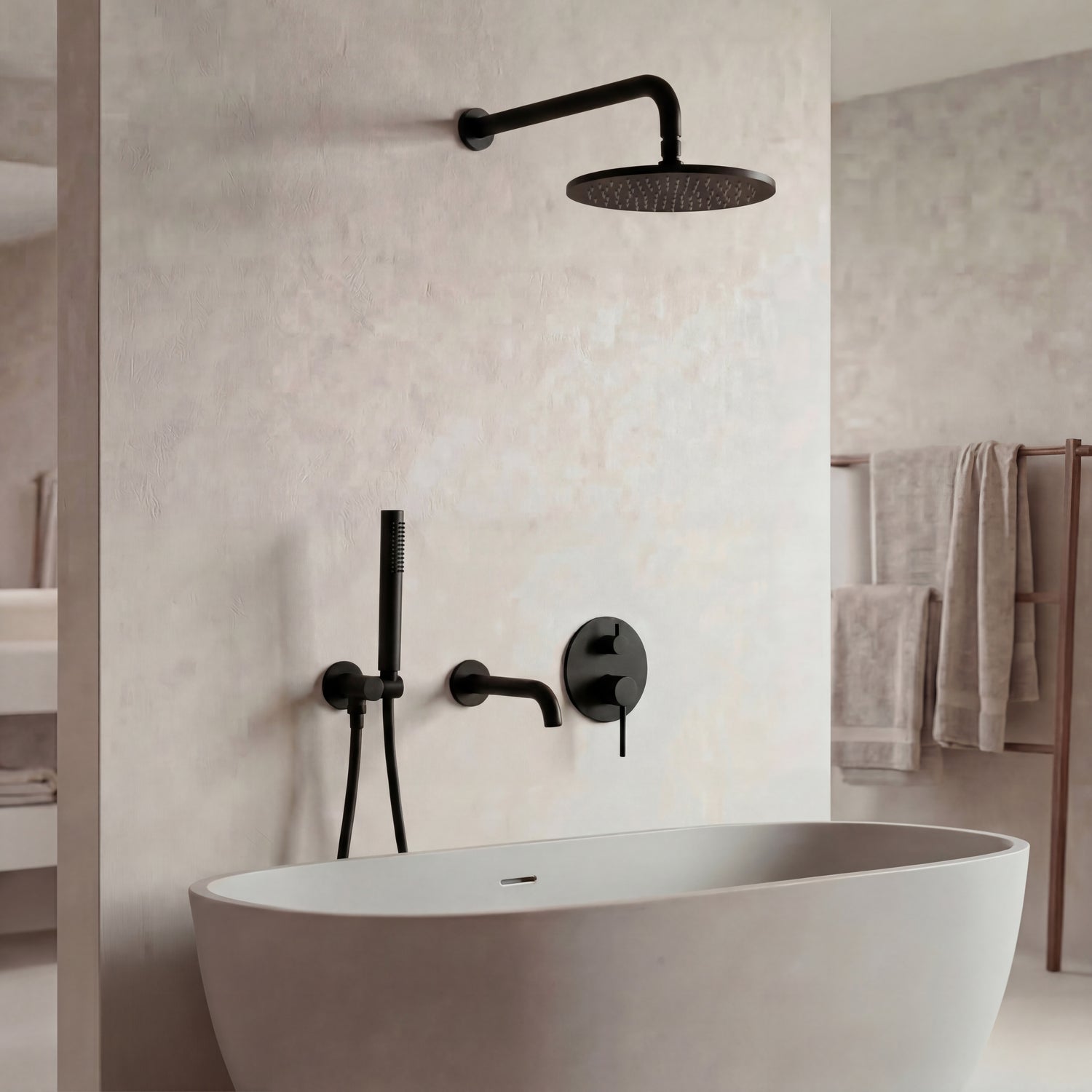 Colonne de Douche et Bain noir