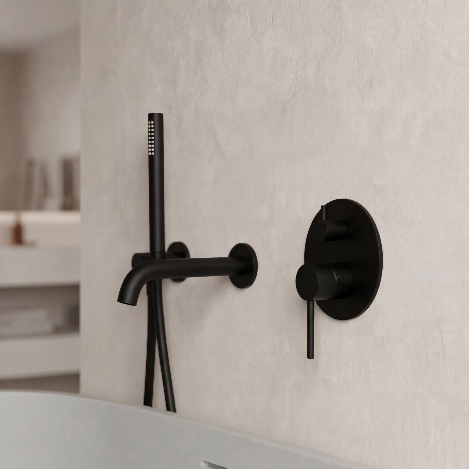 Colonne de Douche et Bain noir Mate