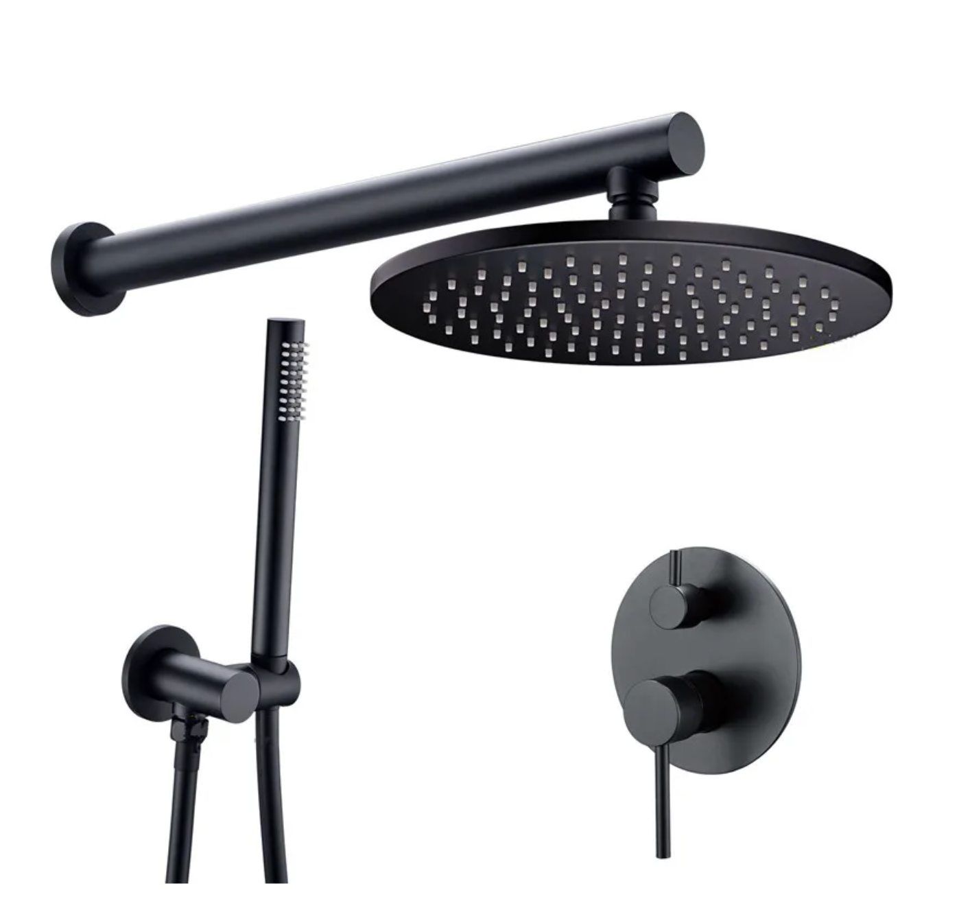 Ensemble de douche noir mat