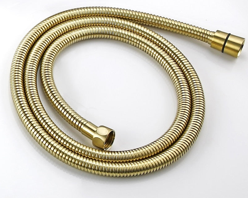 Eingebaute Duschsäule aus gebürstetem Gold