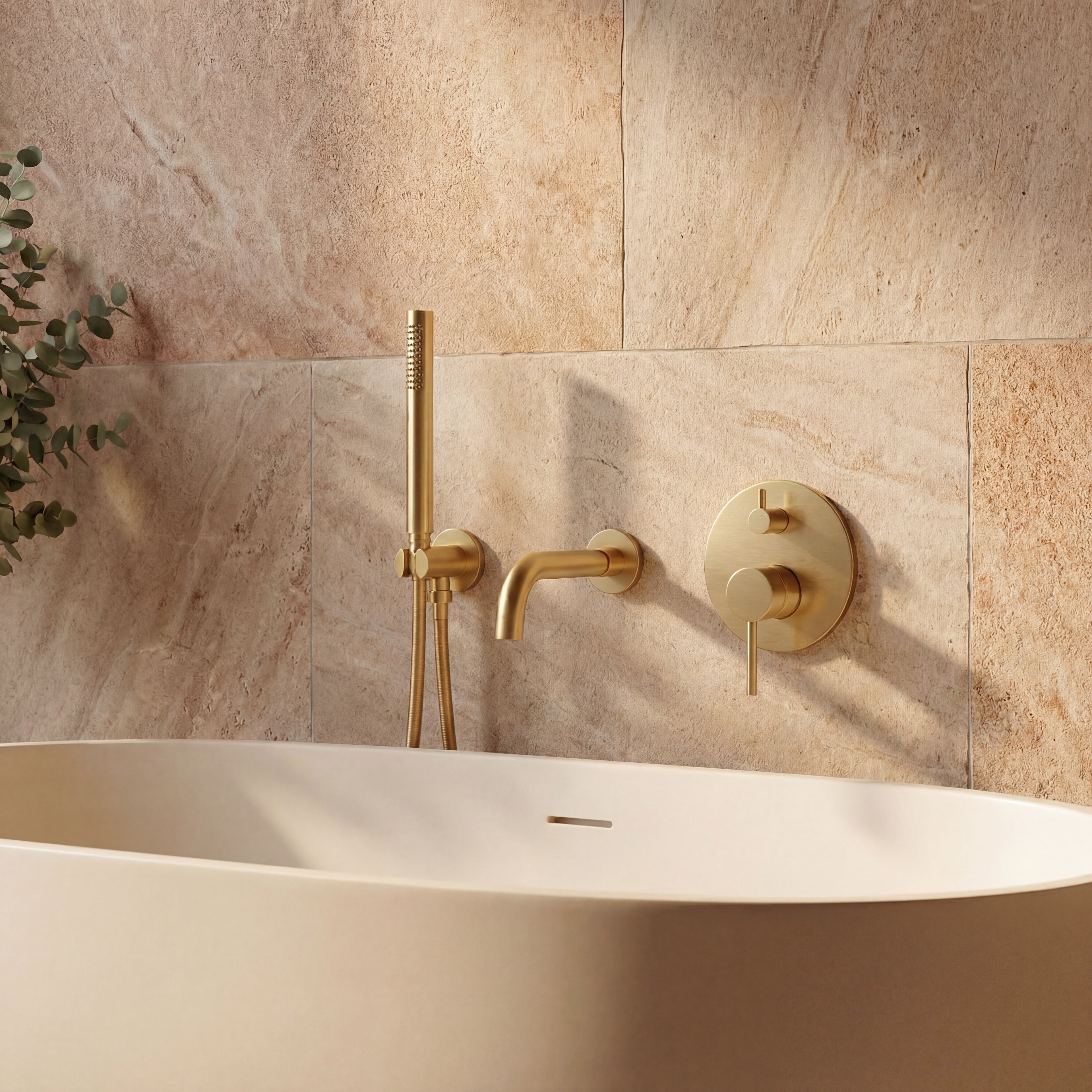 Kit Baignoire Mural Doré