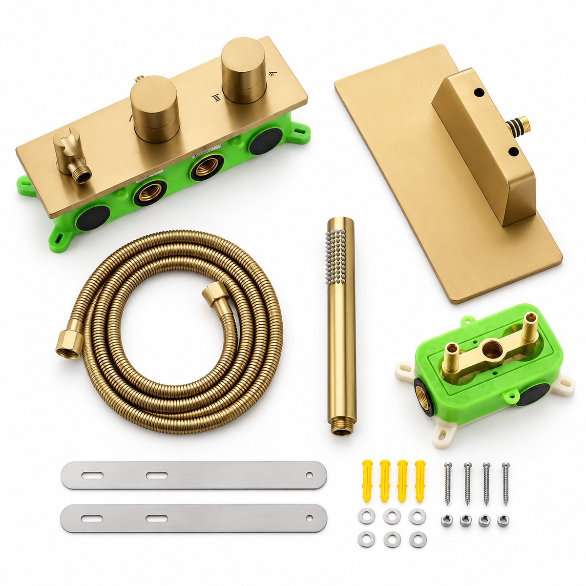 Mitigeur de bain thermostatique or brossé