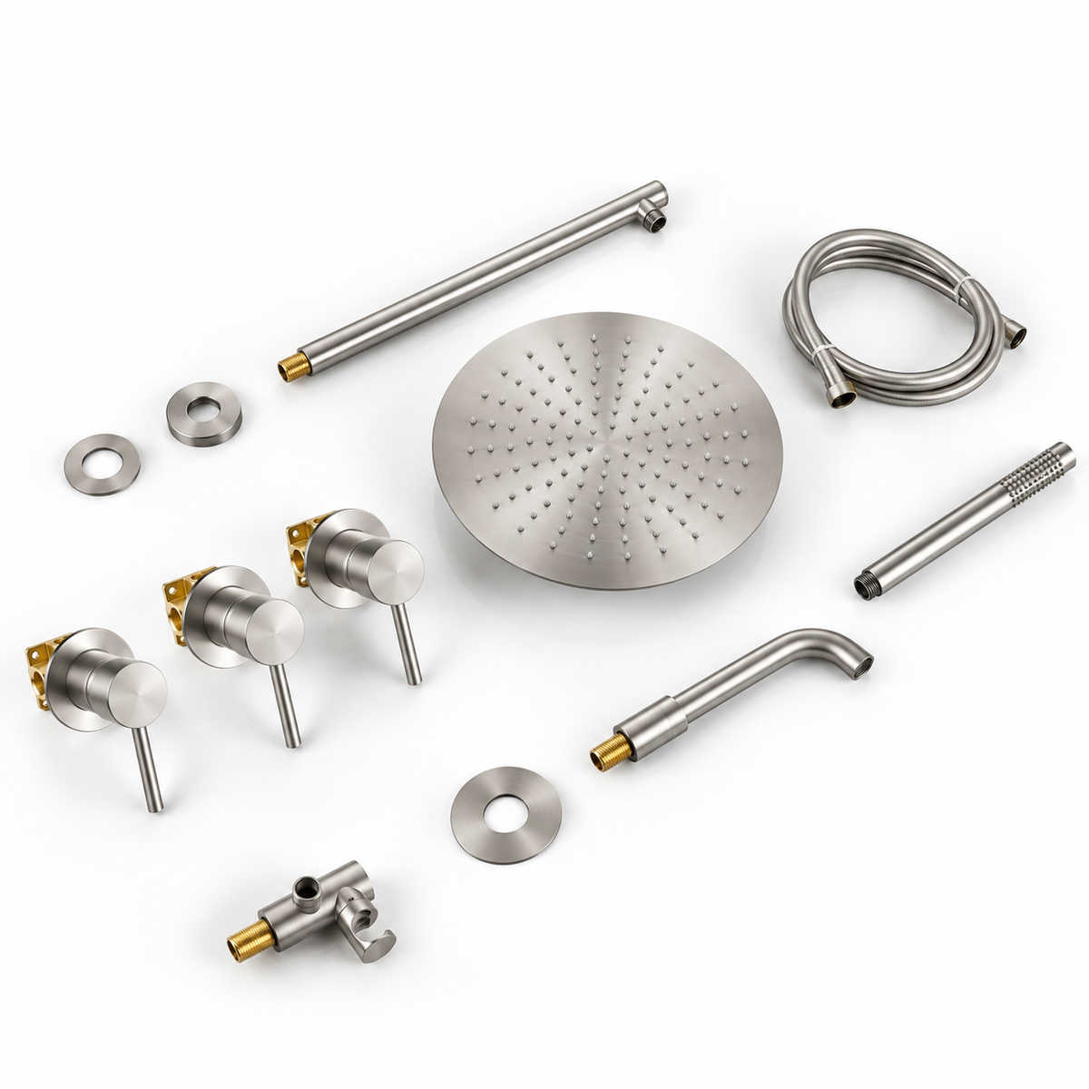 Mitigeur Bain Douche Inox Brossé