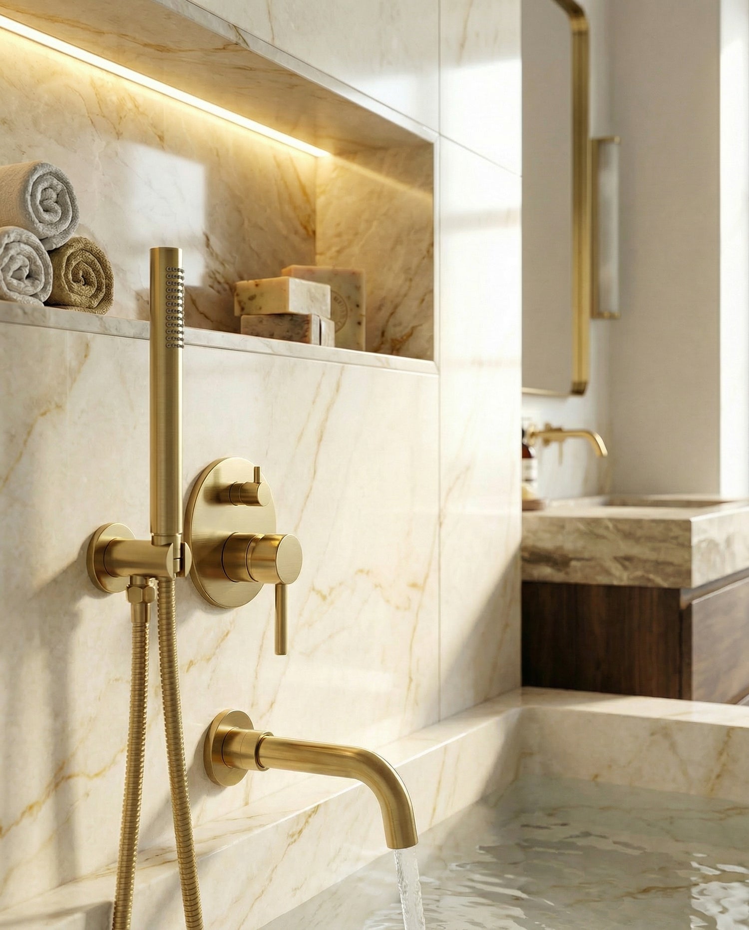 Kit de Bain Mural Doré