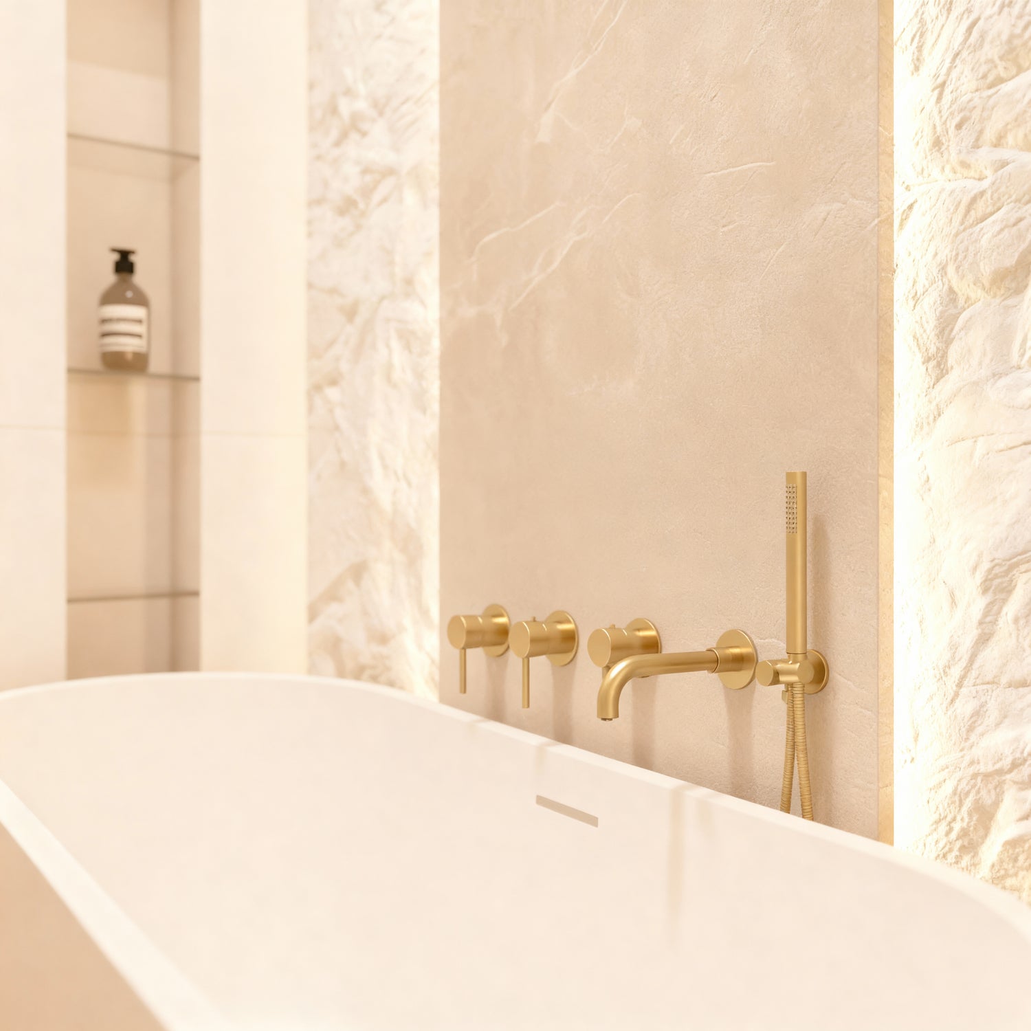 Kit Bain Douche Doré Encastré