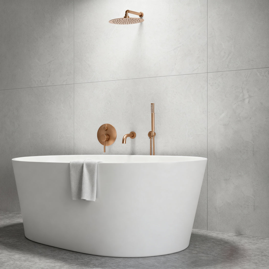 Kit Douche et Bain Or Rose Brossé