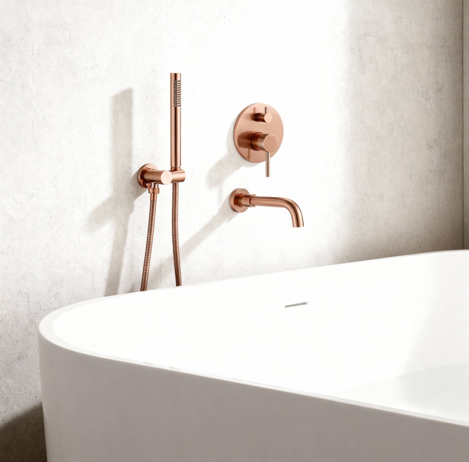 Kit de Baignoire Encastré Or Rose Brossé