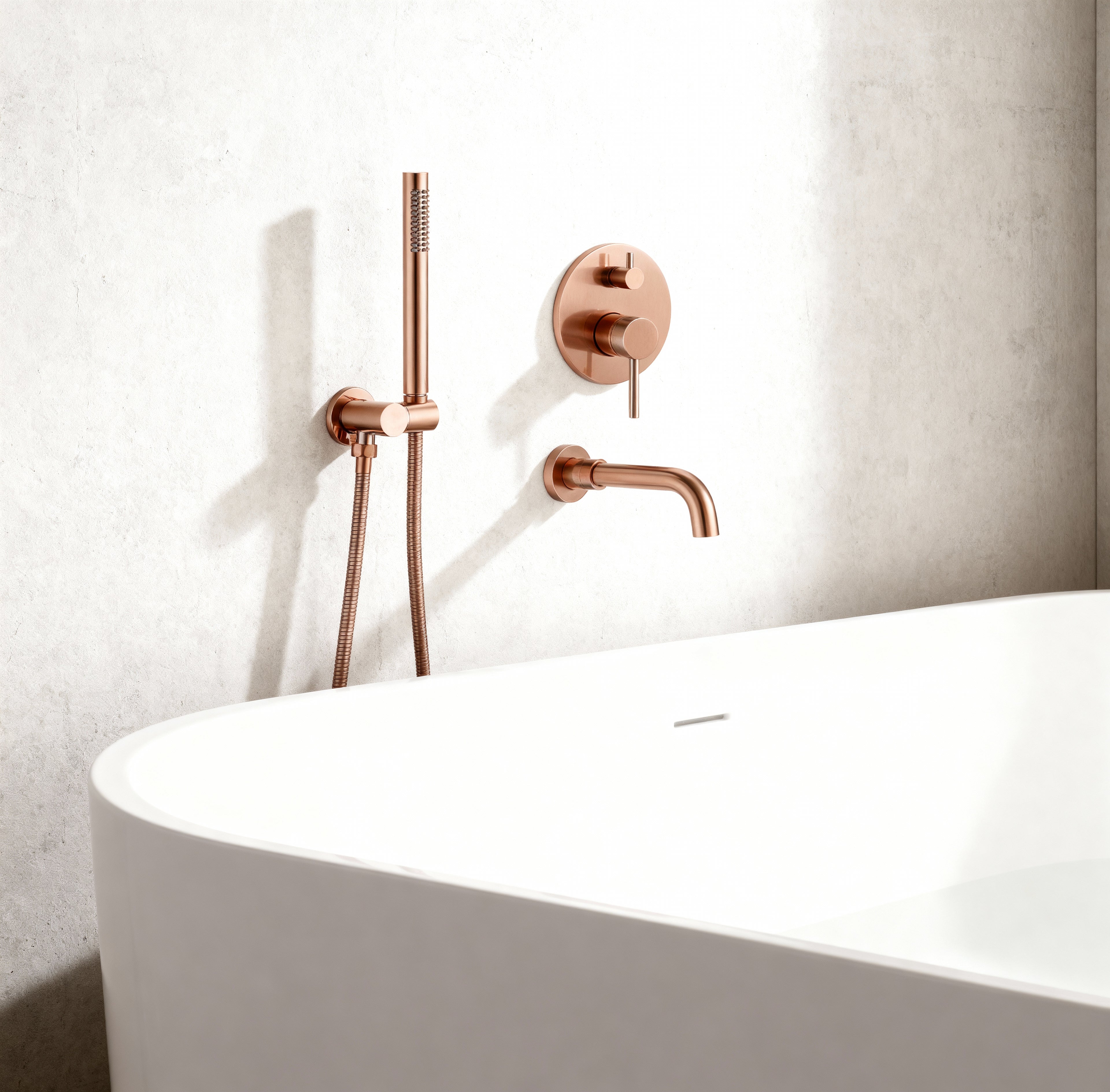 Kit de Baignoire Encastré Or Rose Brossé