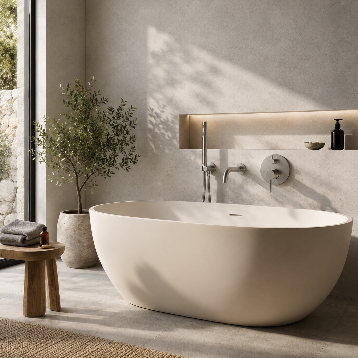 Mitigeur de Baignoire Inox Brossé
