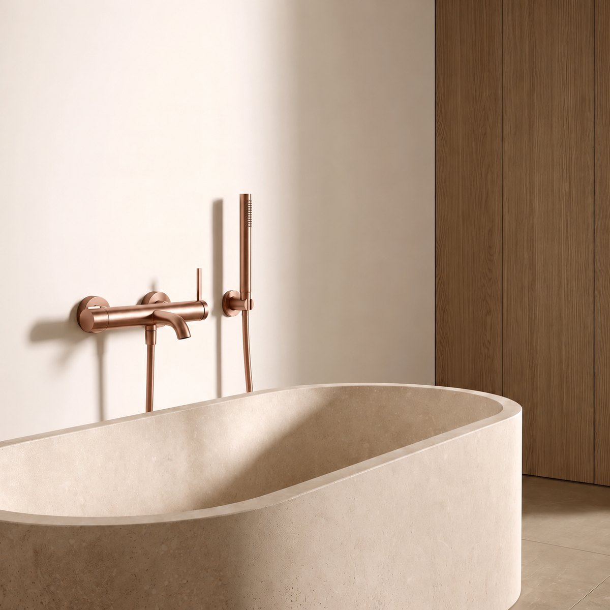 Mitigeur de Baignoire Or Rose Brossé