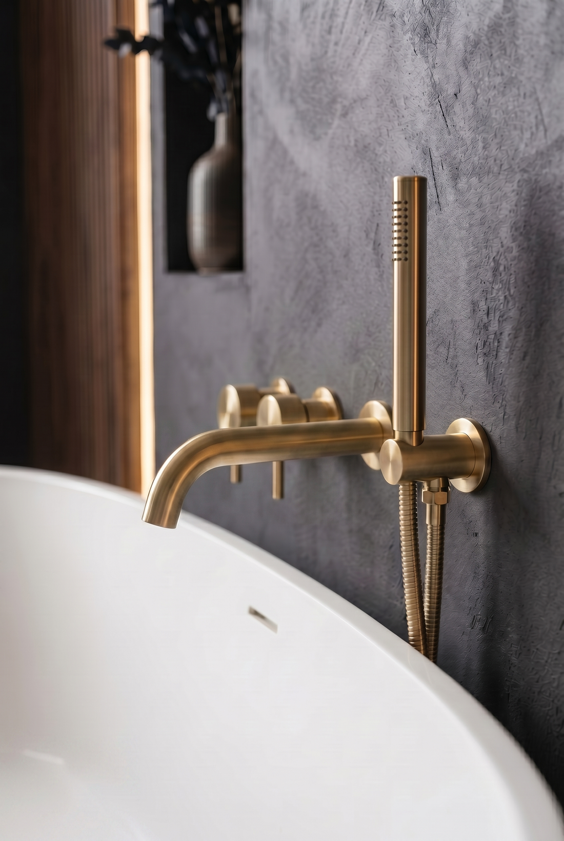 Mitigeur Baignoire Doré
