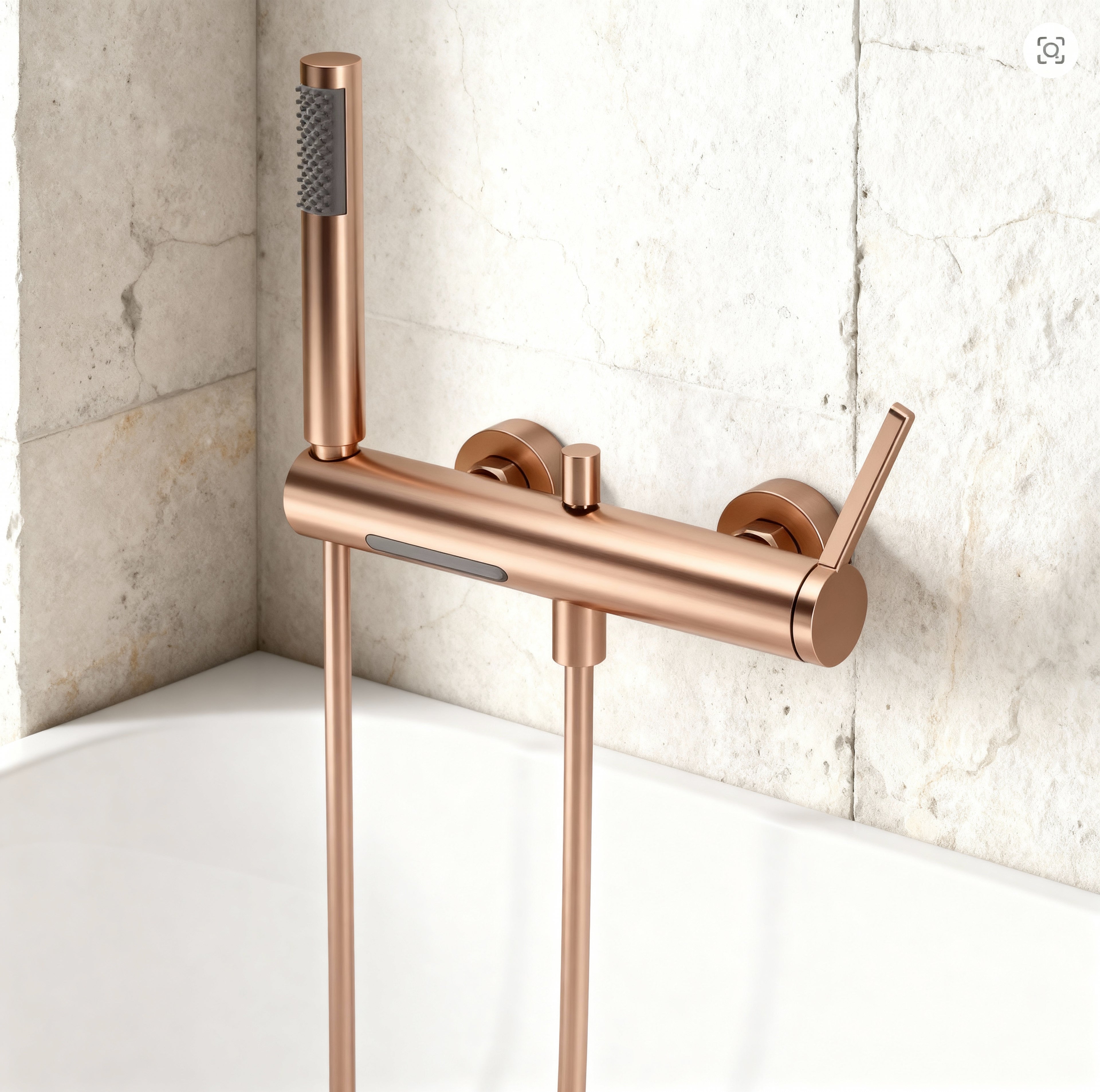 Mitigeur de baignoire or rose brossé