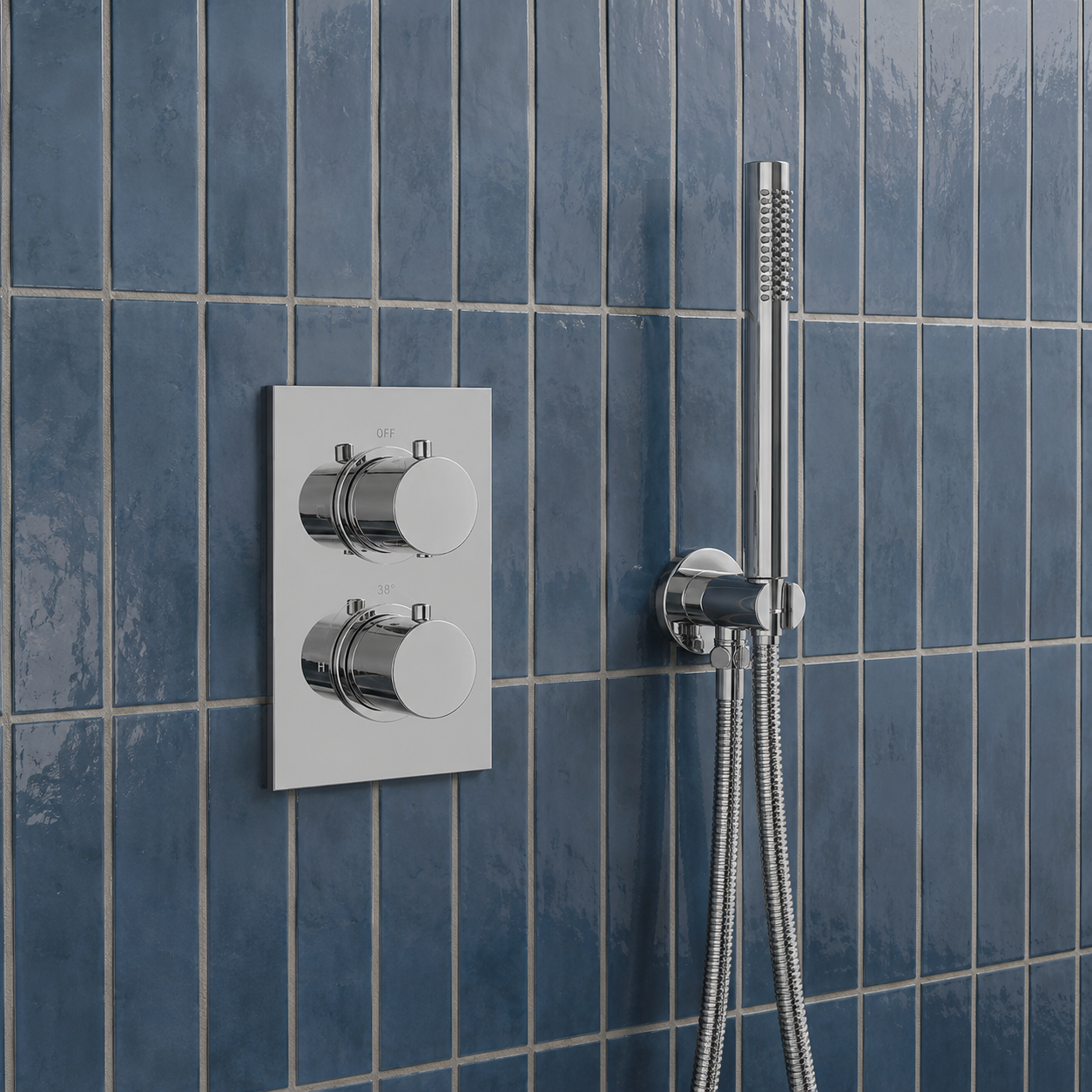 Colonne de Douche Thermostatique Encastrée Chrome