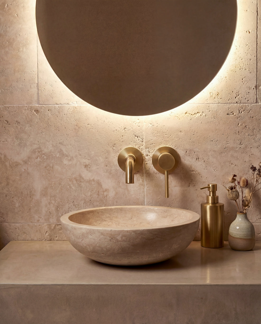 Mitigeur mural or brossé