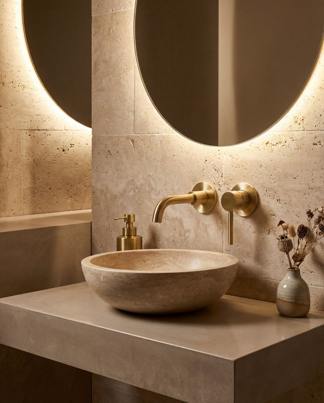 Mitigeur mural or brossé