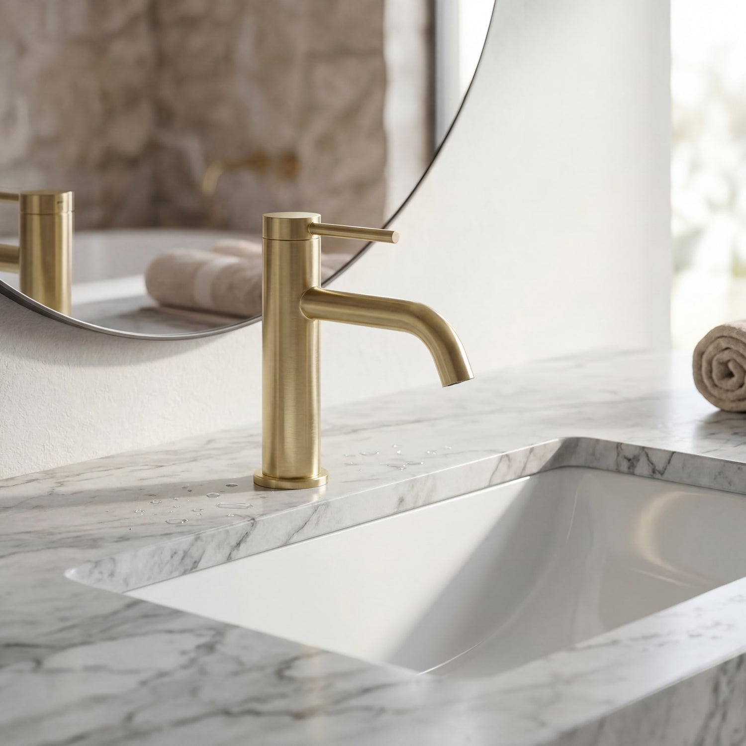 Mitigeur Lavabo Doré