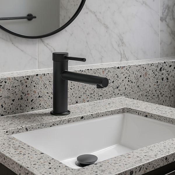 SHUNLI Robinet Salle de Bain Noir, Mitigeur de Lavabo au SHUNLI Robinet Salle de Bain Noir, Mitigeur de Lavabo au