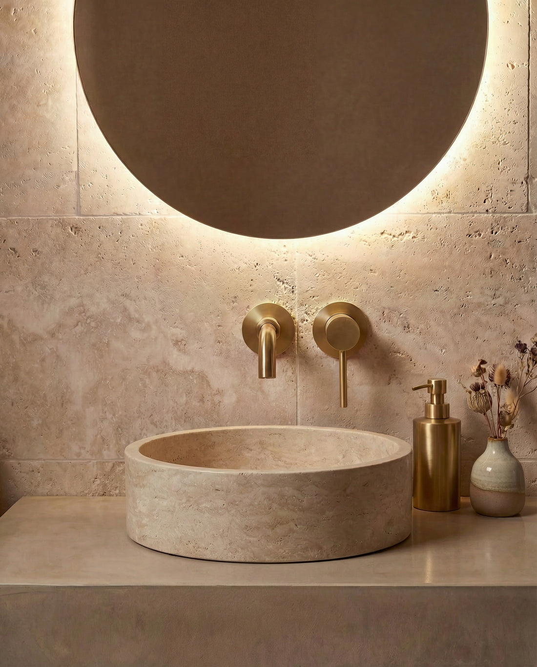 Mitigeur Mural Doré