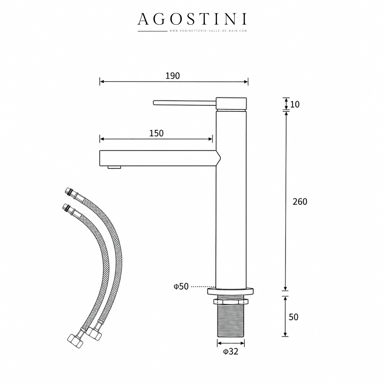 Mitigeur Vasque XL Noir