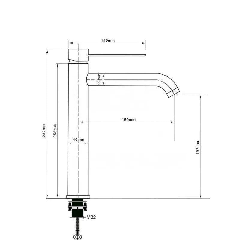 Mitigeur de salle de bain noir mat