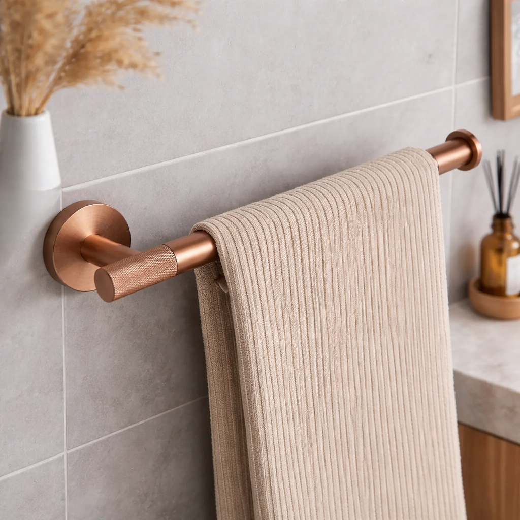 Porte serviettes or rose brossé