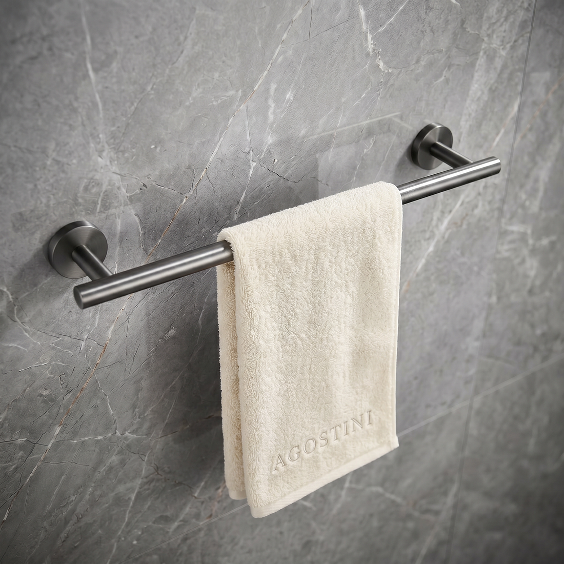 Porte Serviettes Gris Brossé