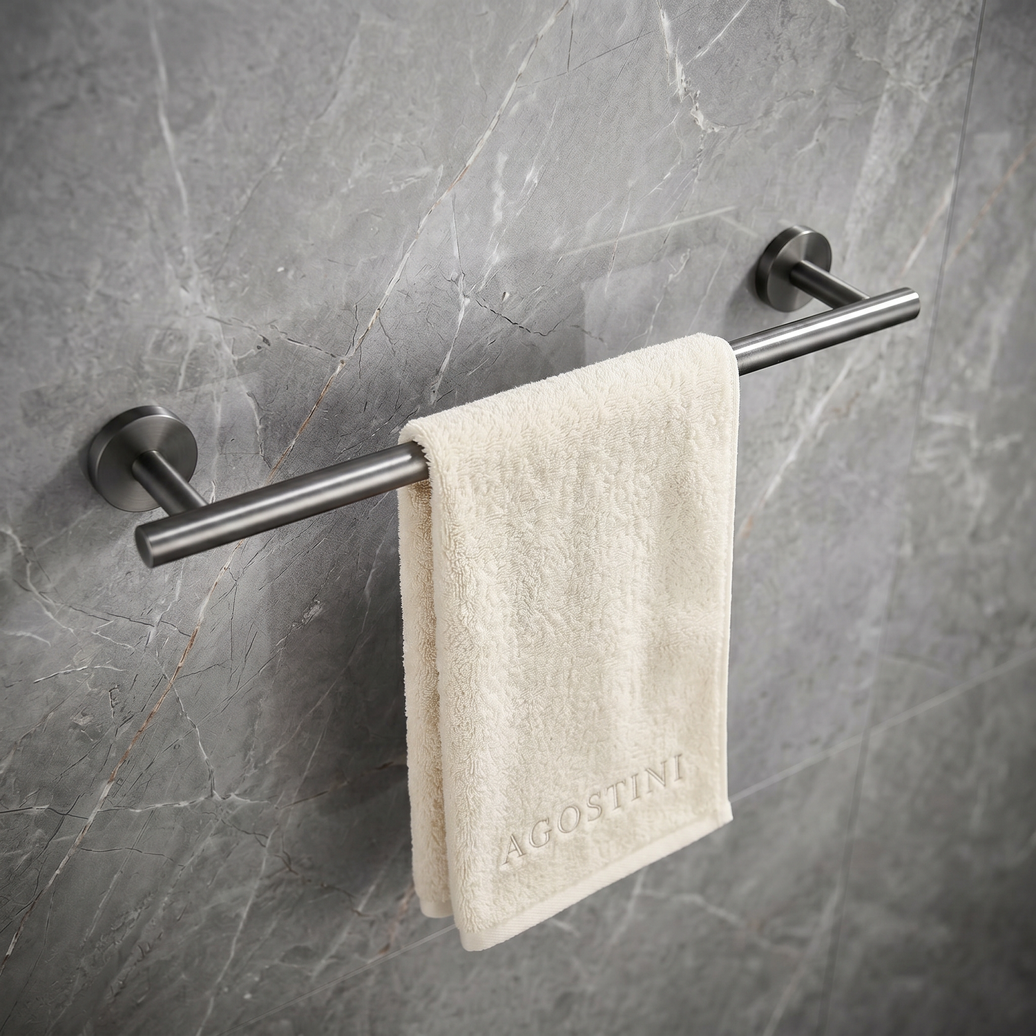 Porte Serviettes Gris Brossé