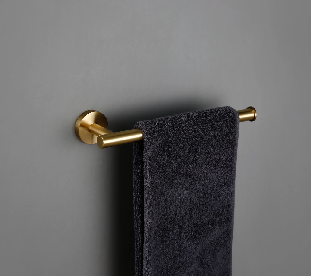 Handtuchhalter aus glattem gebürstetem Gold