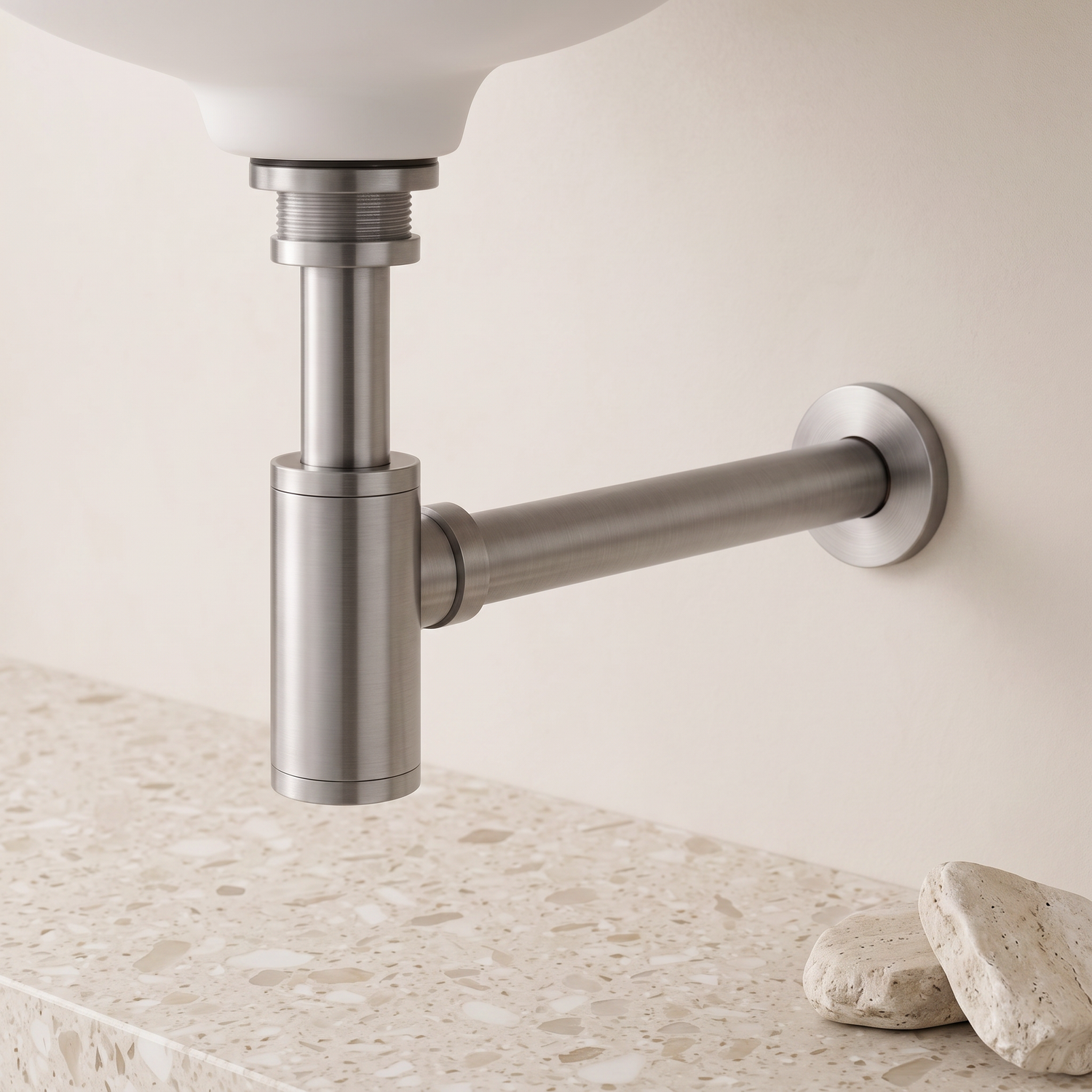 Siphon inox brossé