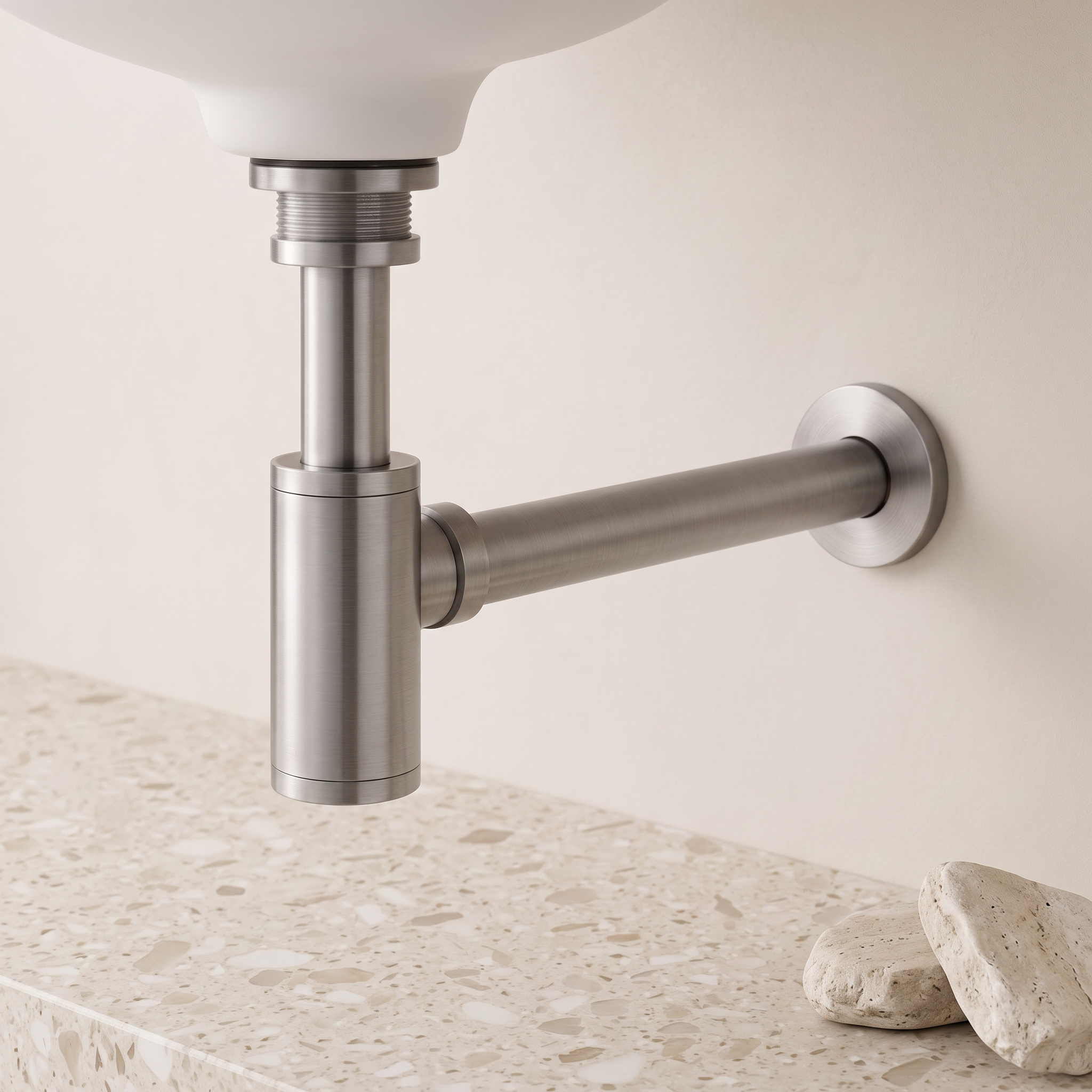 Siphon inox brossé