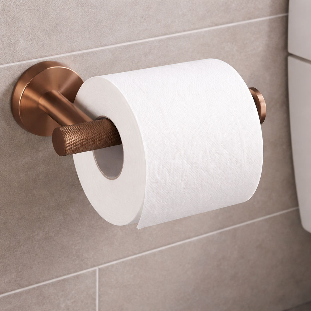 Support papier WC or rose brossé