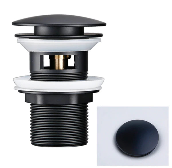 Garniture de vidage noire RAL 9005, vanne de vidange, excentrique Garniture de vidage noire RAL 9005, vanne de vidange, excentrique